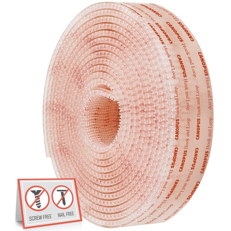 CANOPUS Picture Frame Hanging Strips, Very Strong, Nail and Screw-Free Heavy Duty Mounting Tape Roll, 1in x 6ft, Works Great Indoor/Outdoor for Metal, Glass, Wood, Acrylic Surface, Made in USA - Image 1
